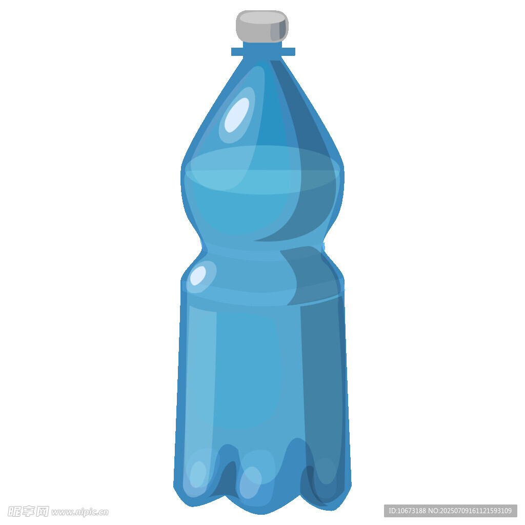 蓝色塑料水瓶