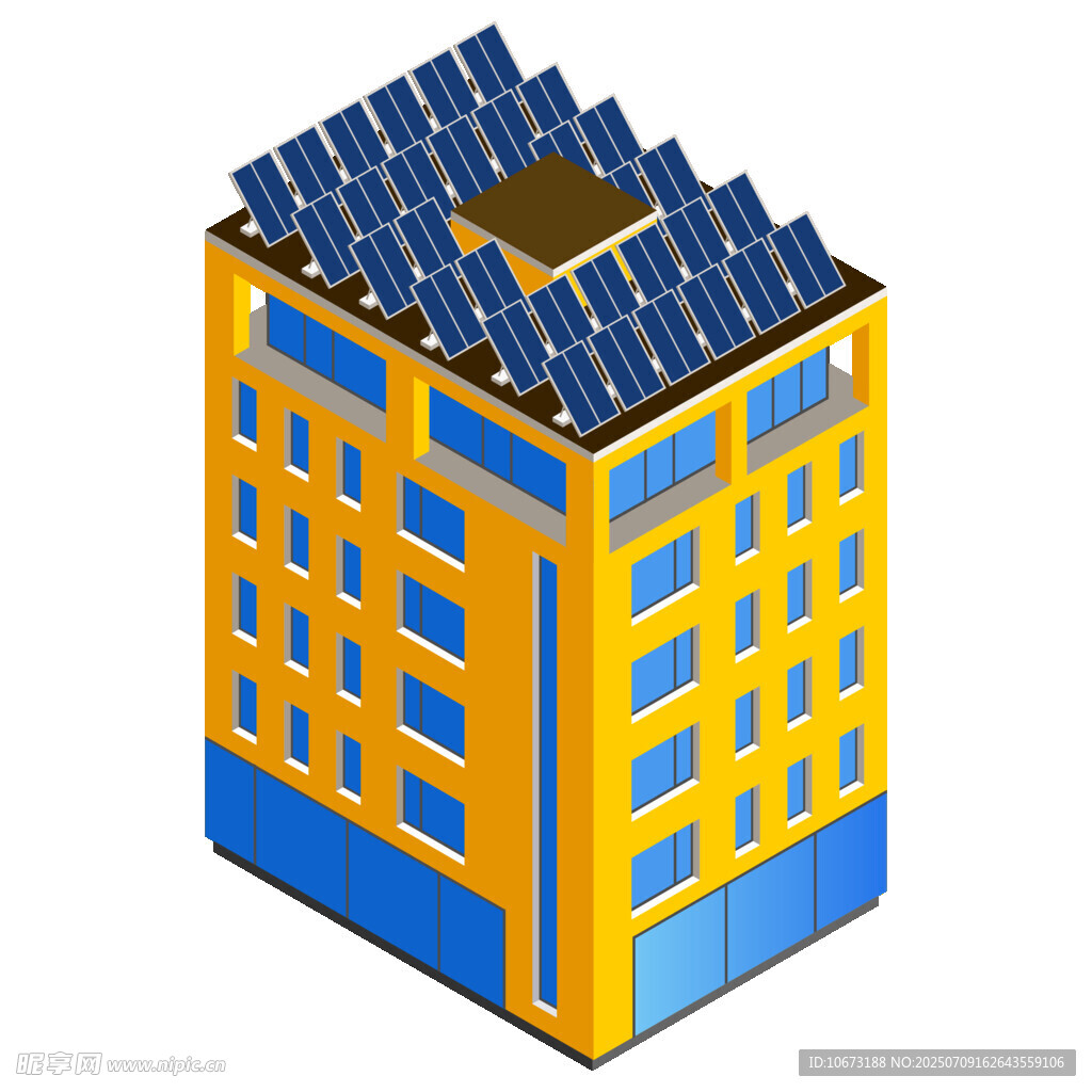 太阳能供电的立体建筑模型