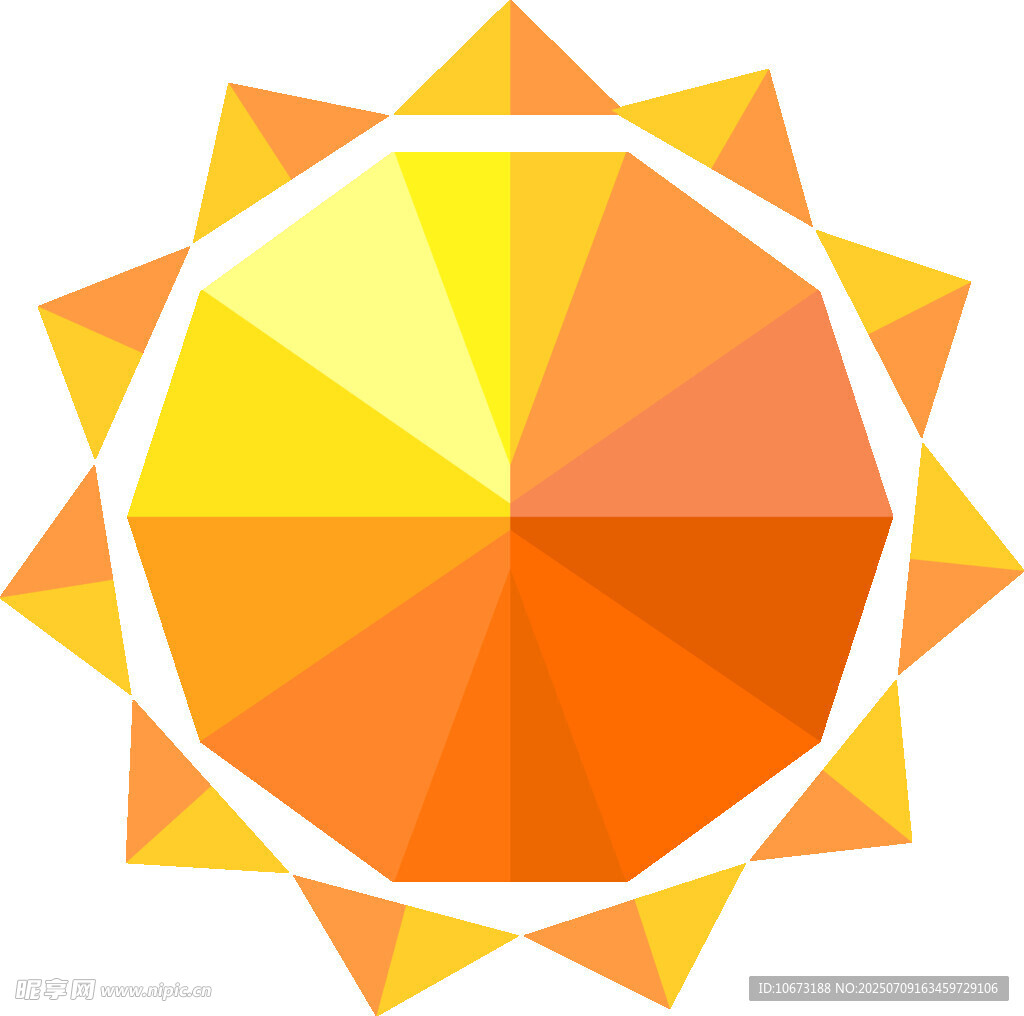 多彩几何太阳图标