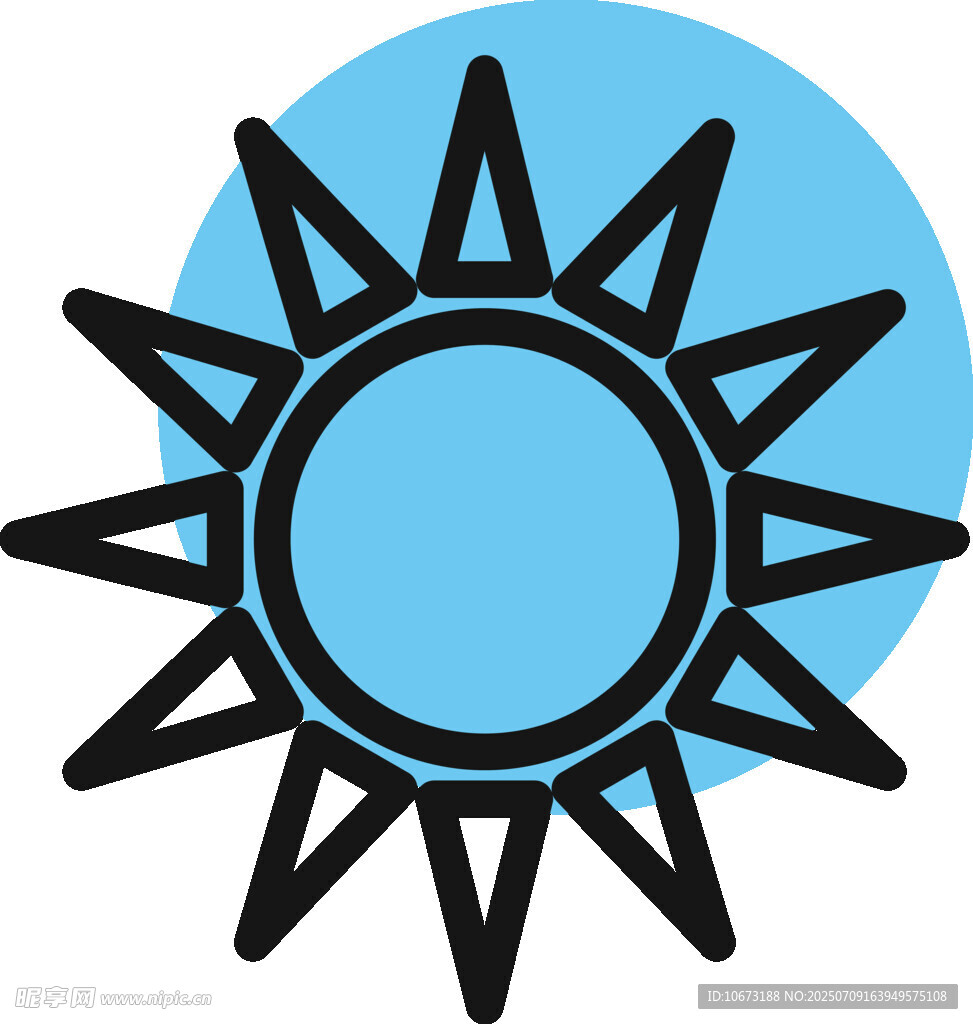 简约太阳图标设计元素
