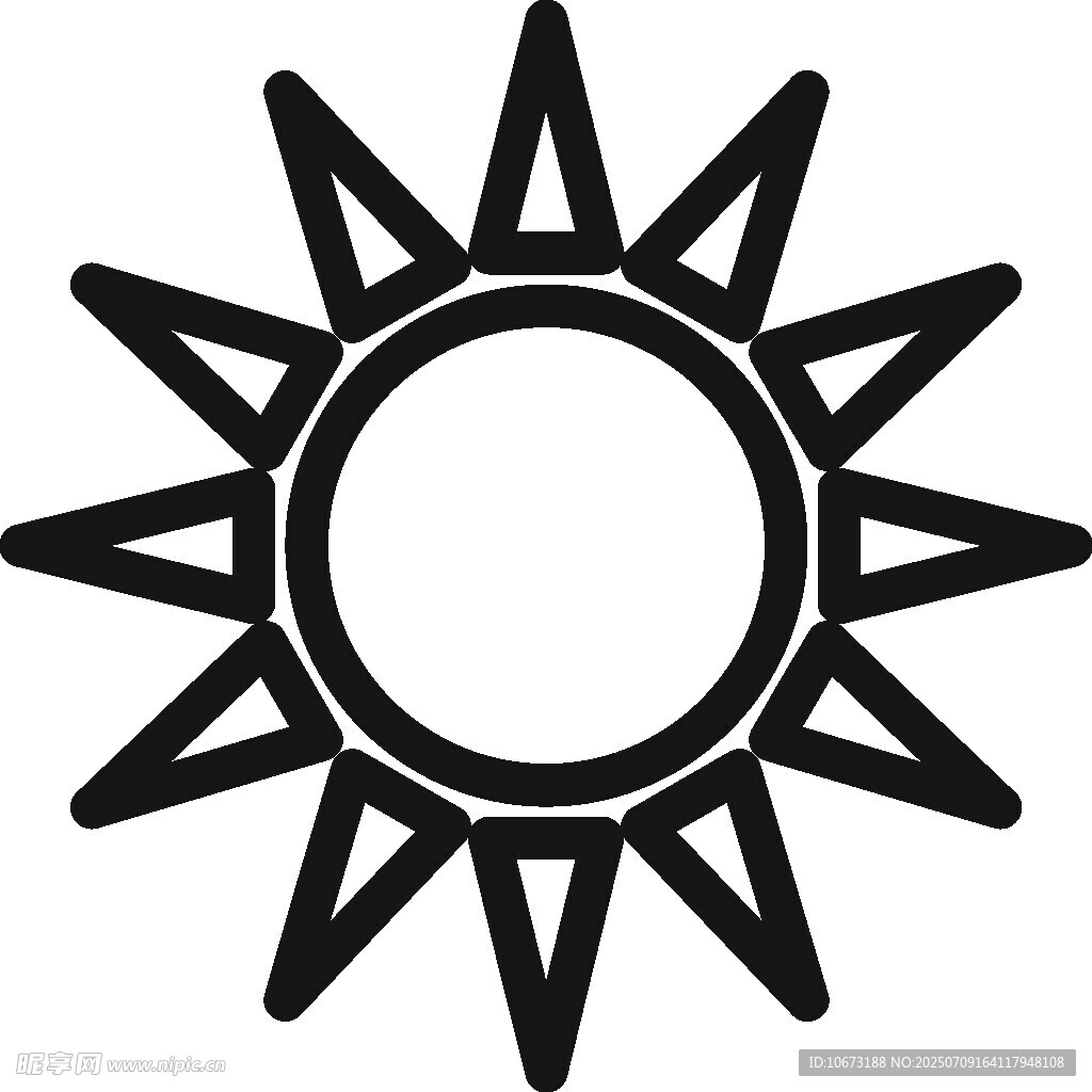 简约太阳图标