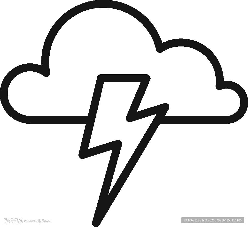 雷电云图标