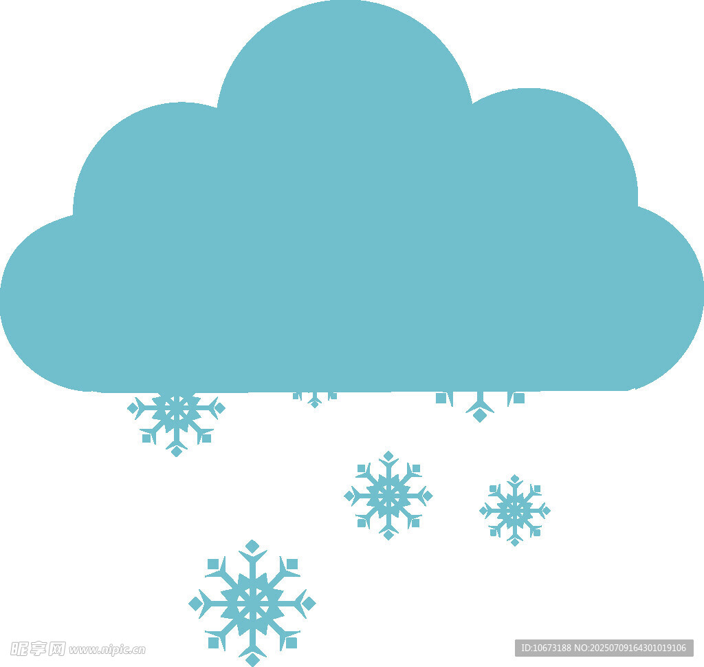 云朵飘雪图标