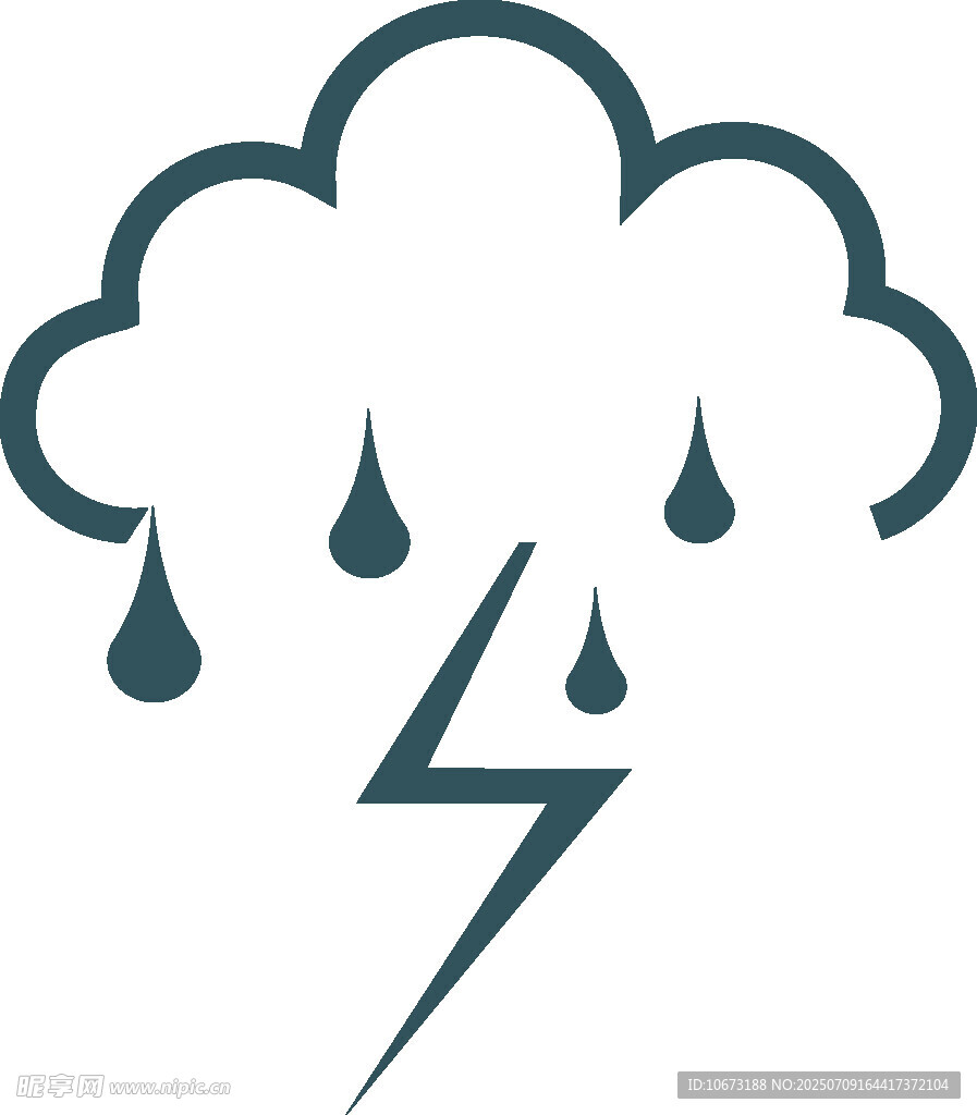 雷雨天气图标