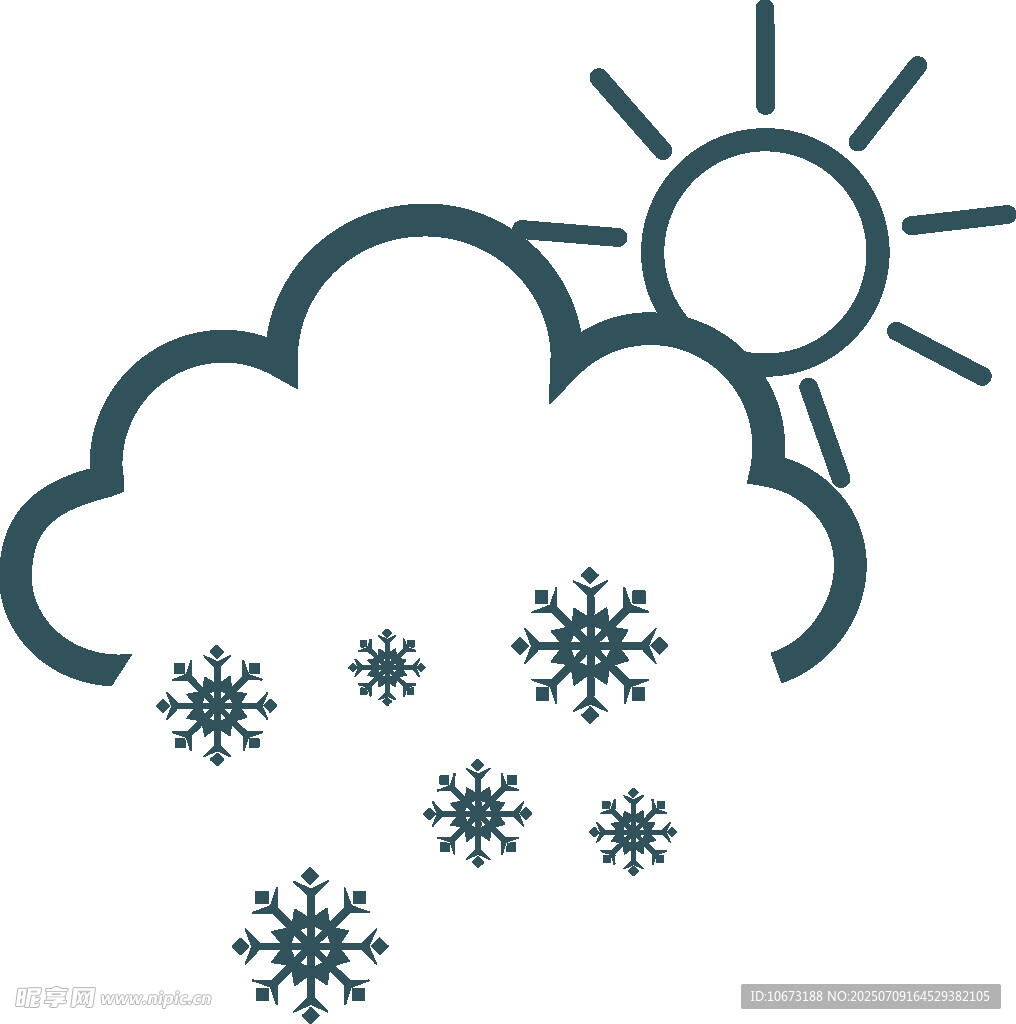 晴雪天气图标