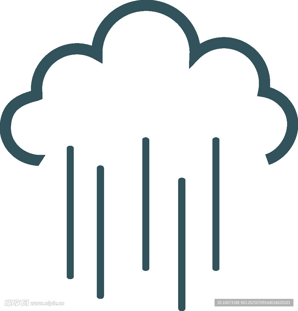 下雨云朵图标