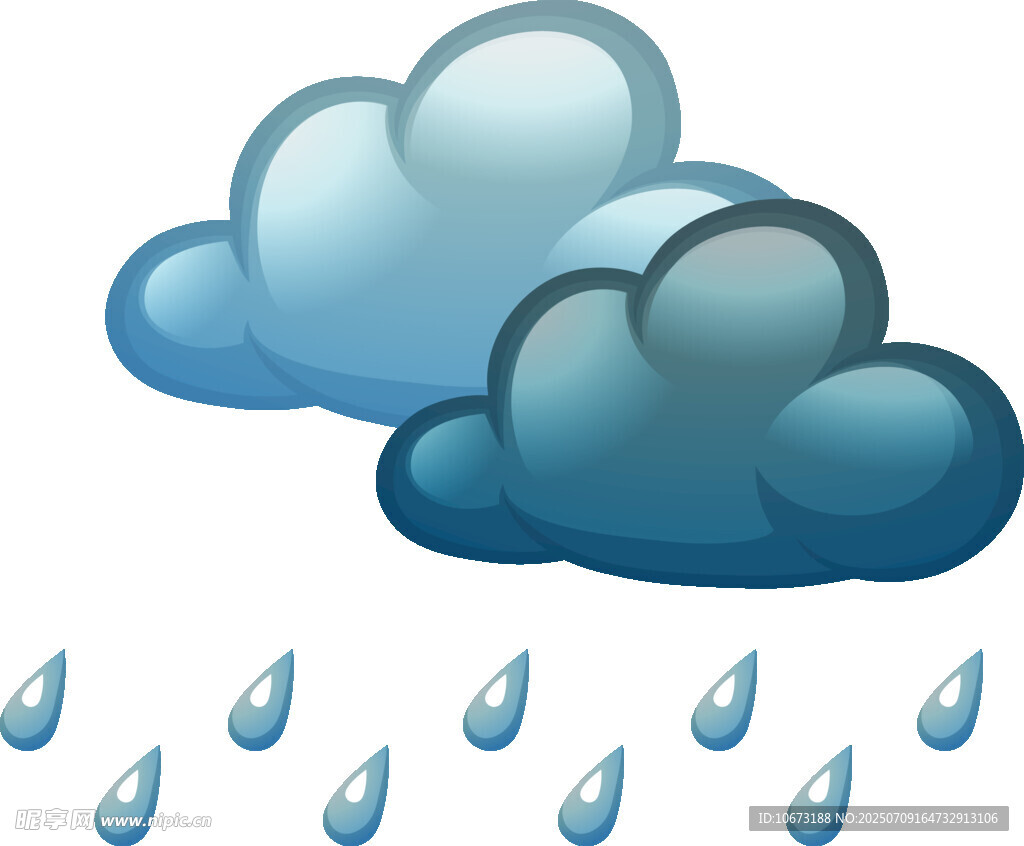 下雨的云朵