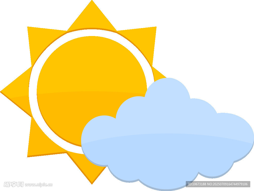 太阳与云朵图标