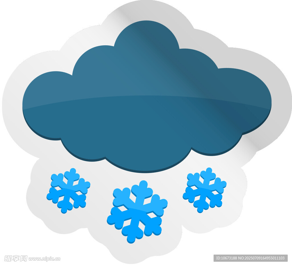 云朵飘雪图标