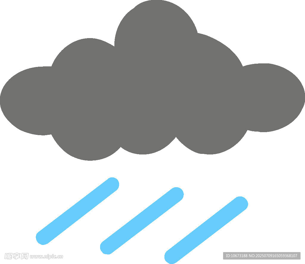 乌云降雨图标