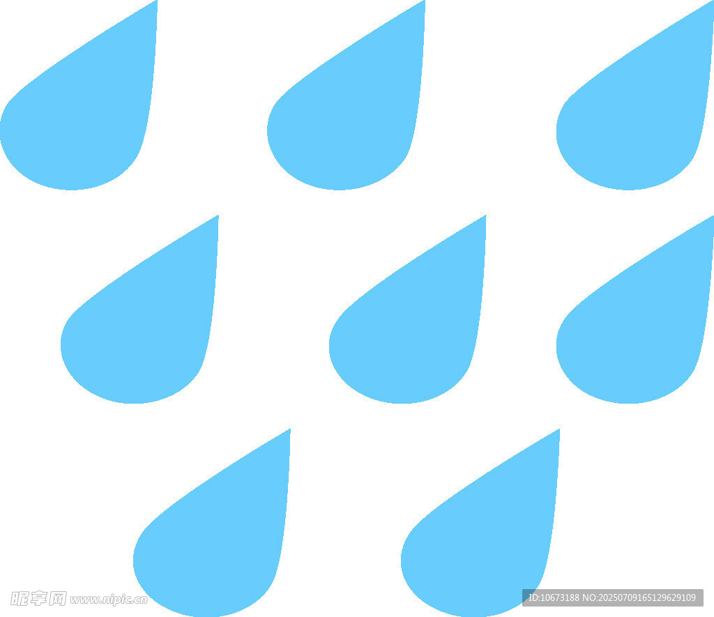 蓝色雨滴图案
