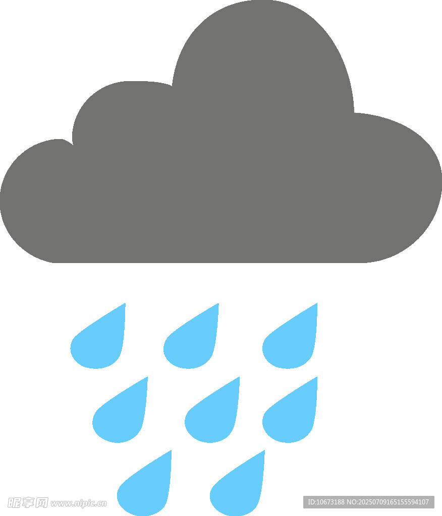 乌云降雨图标