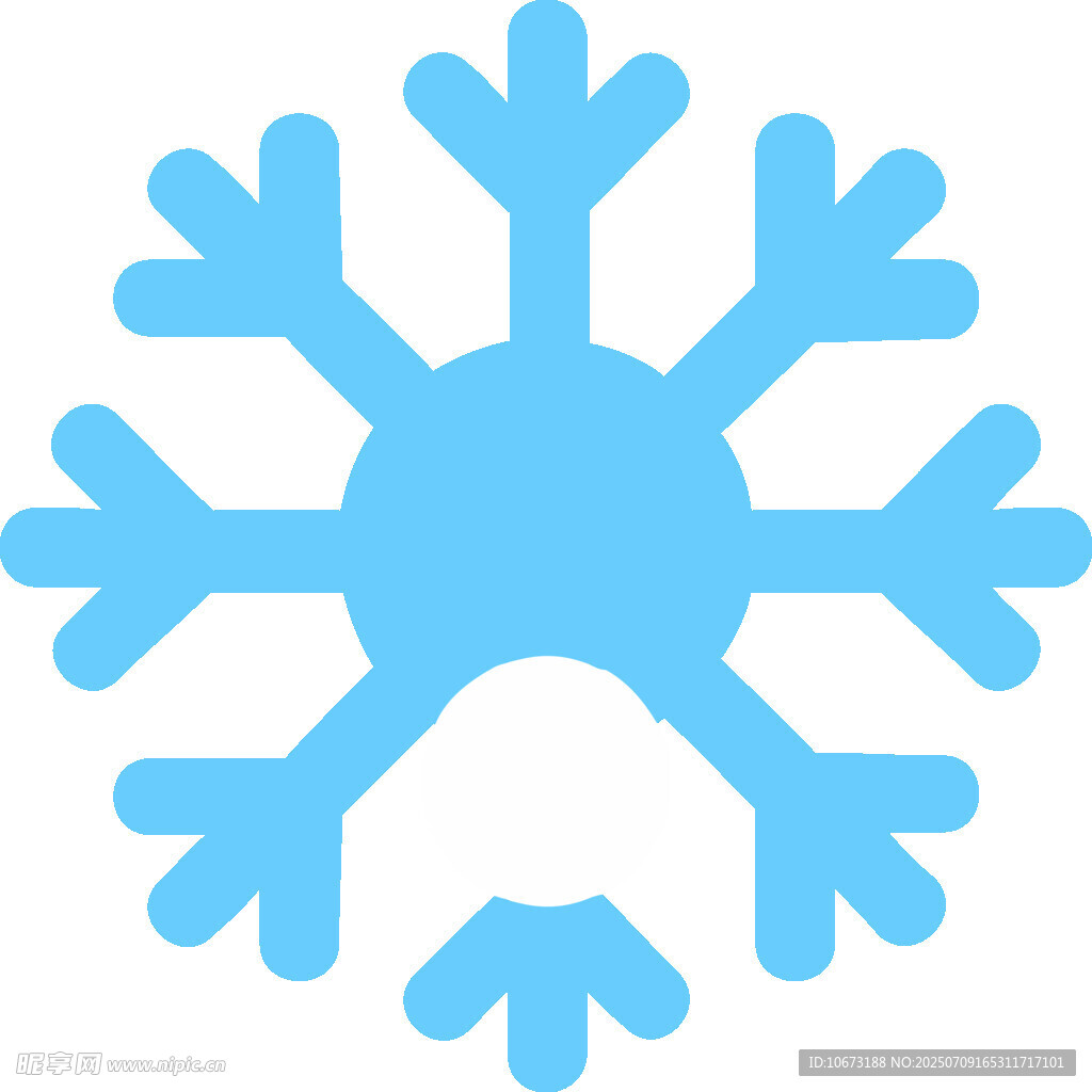 蓝色雪花图标