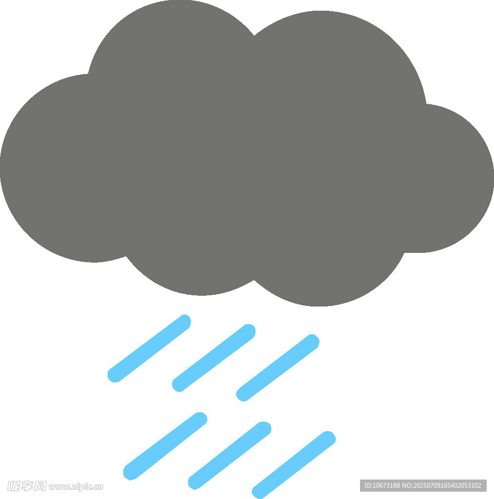 乌云降雨图标