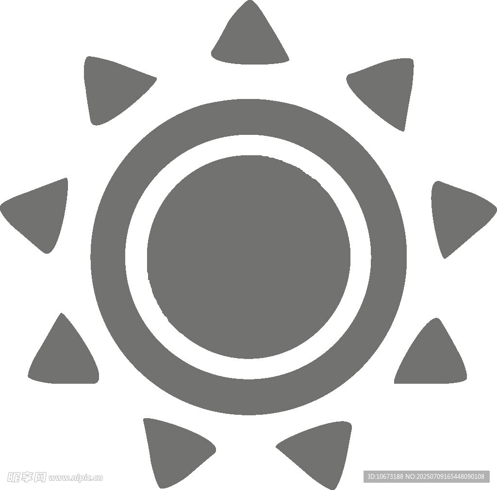 简约几何风格太阳图标