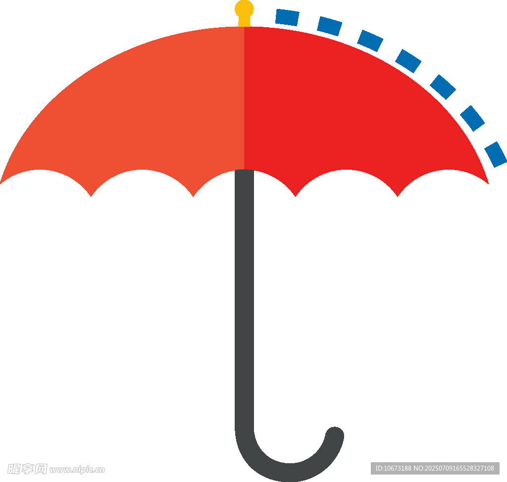 红色雨伞图标