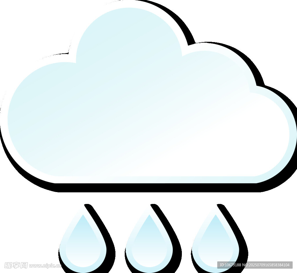 云朵降雨图标