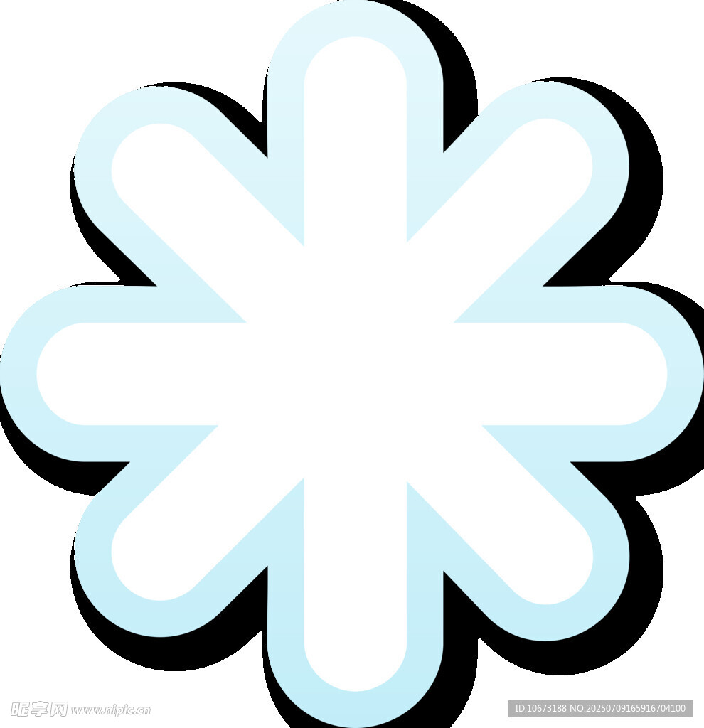 简约雪花形状图标