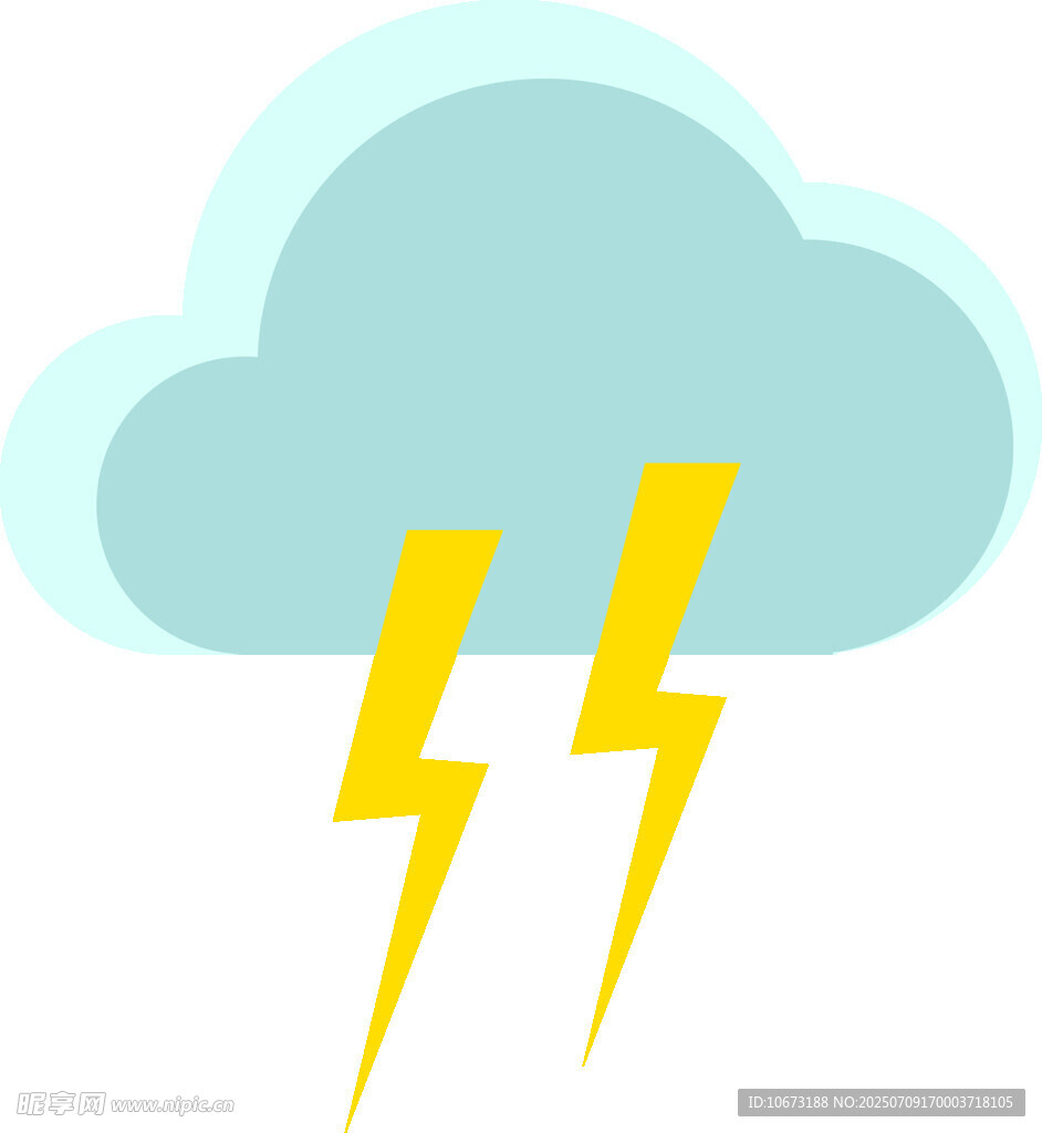 雷电云朵图标