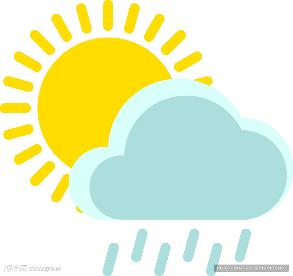 晴雨交加天气图标