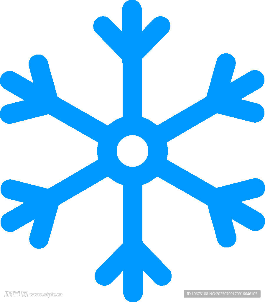 蓝色雪花图标