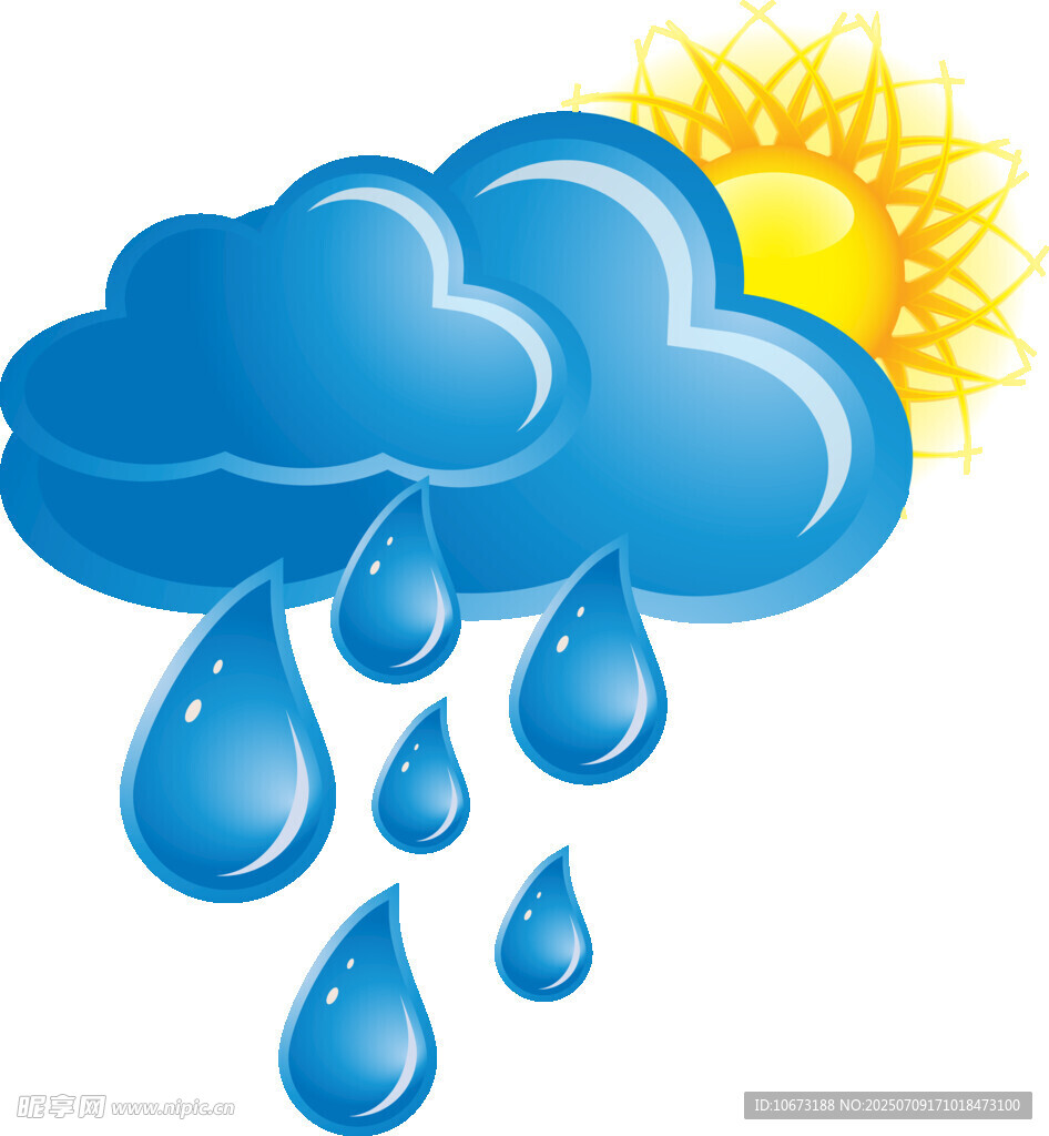 晴雨交加天气图标