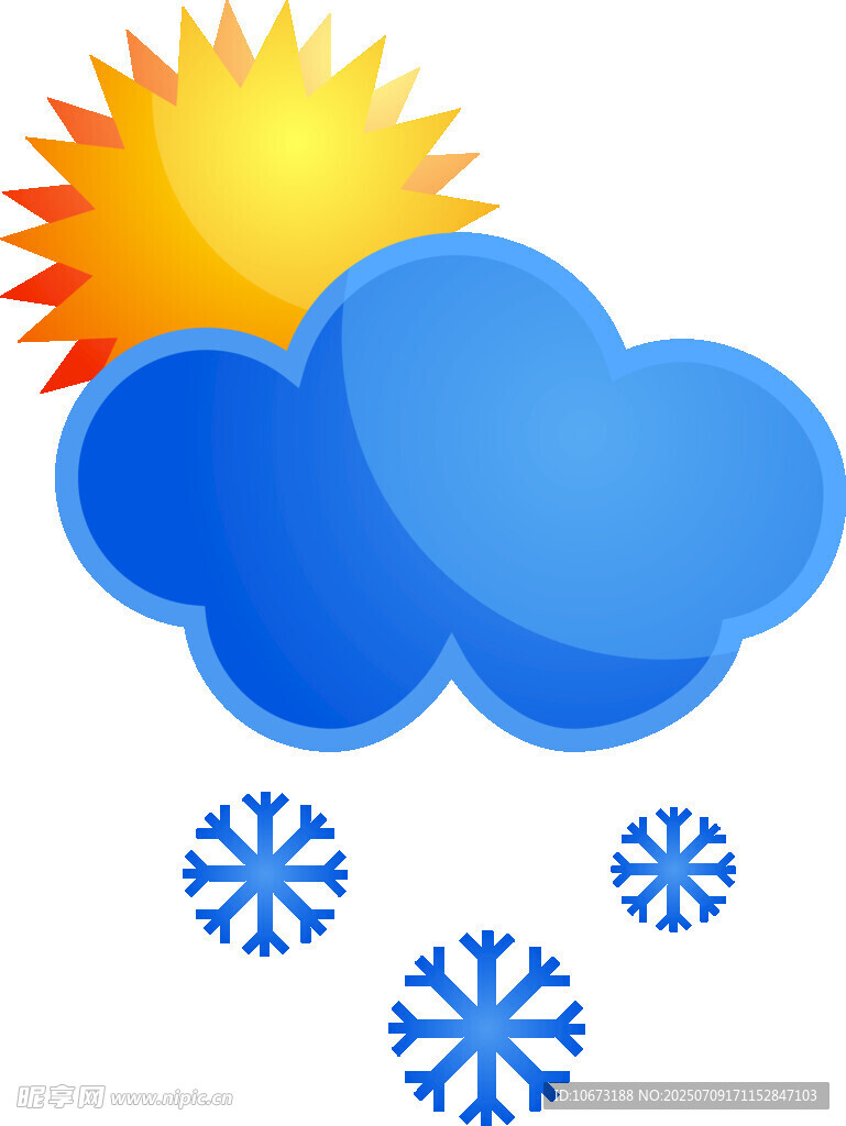 晴雪天气图标