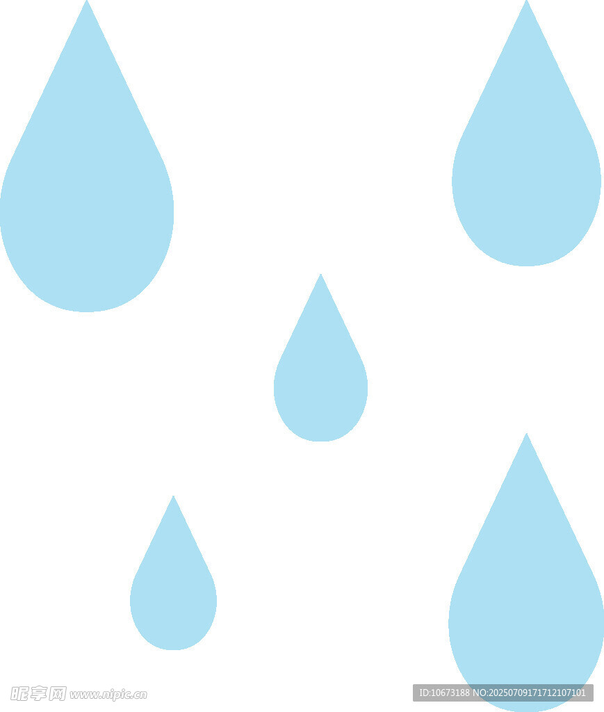 蓝色雨滴图案