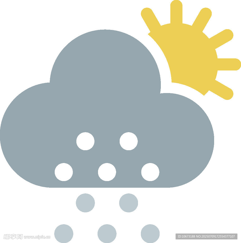 雨夹雪天气图标