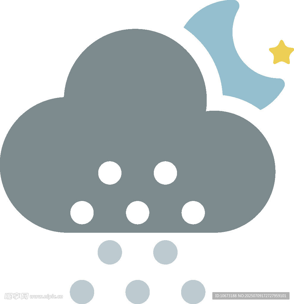 雨夹雪天气图标