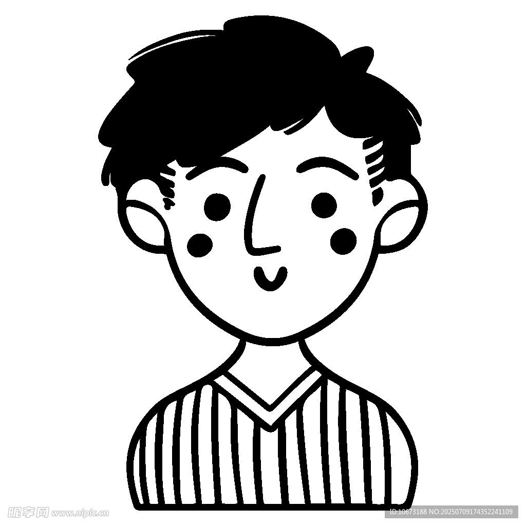 卡通风格男孩头像