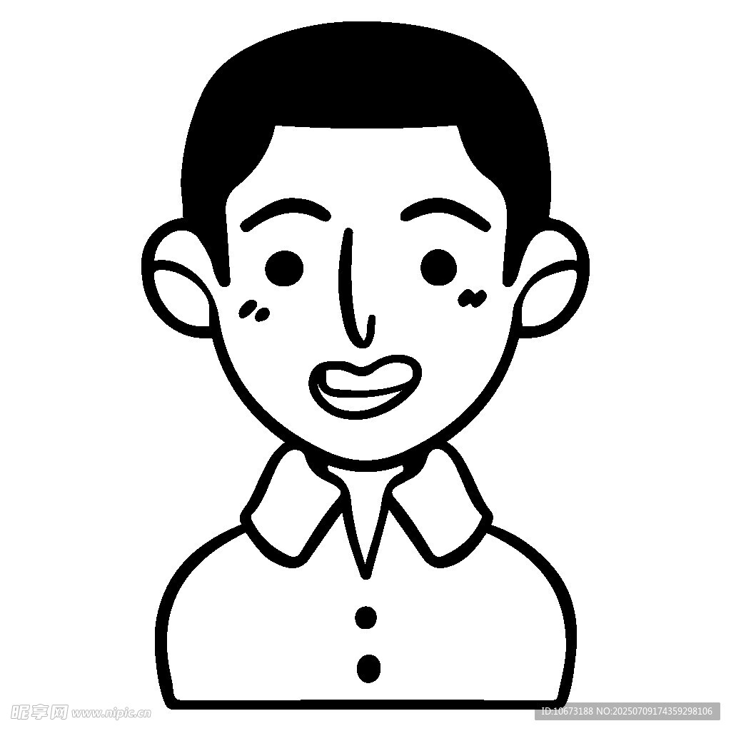 微笑男士头像