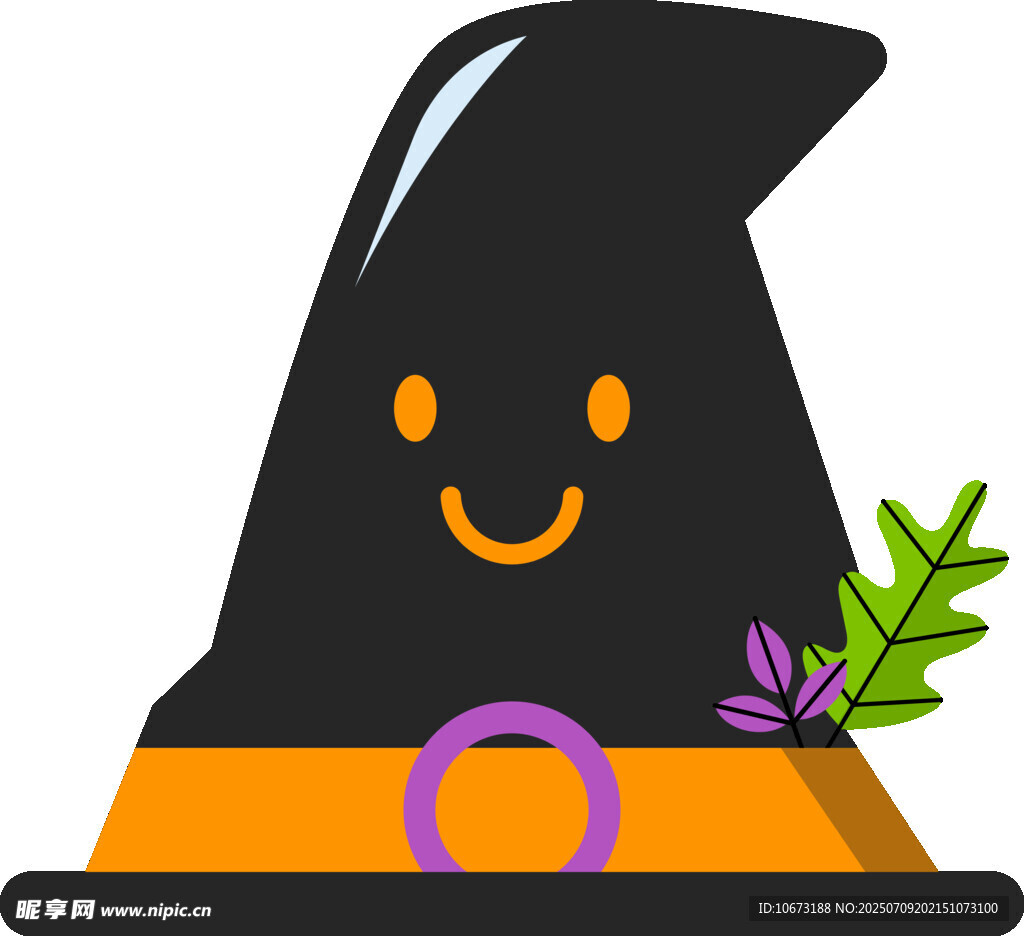 可爱笑脸女巫帽