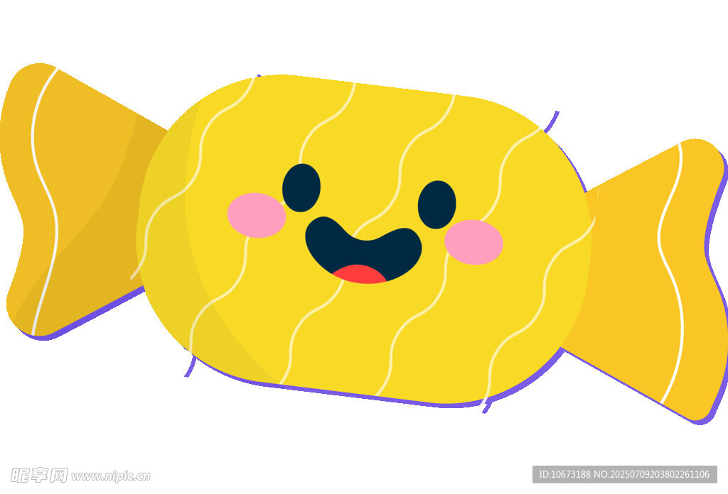 可爱笑脸糖果插画