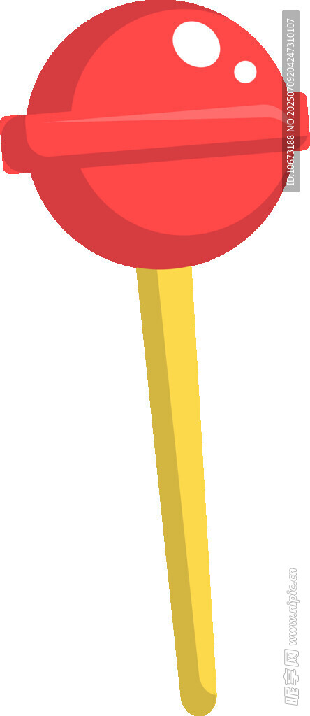 红色棒棒糖插画