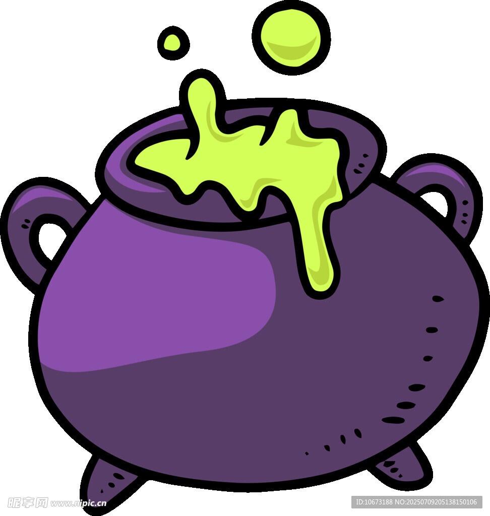 紫色魔法药水大锅