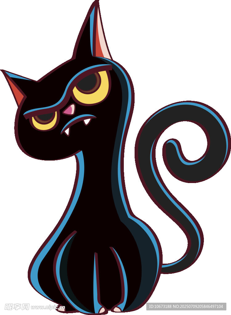 黑猫卡通形象