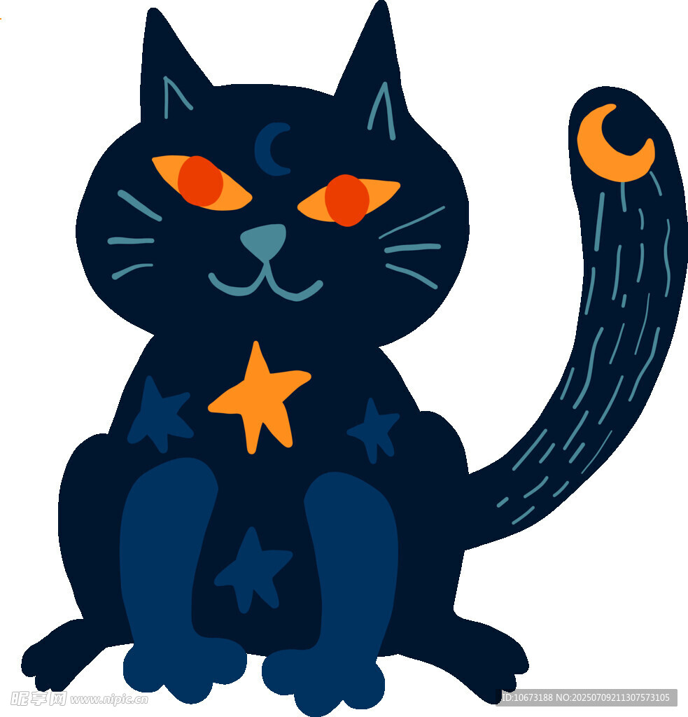 黑猫带星