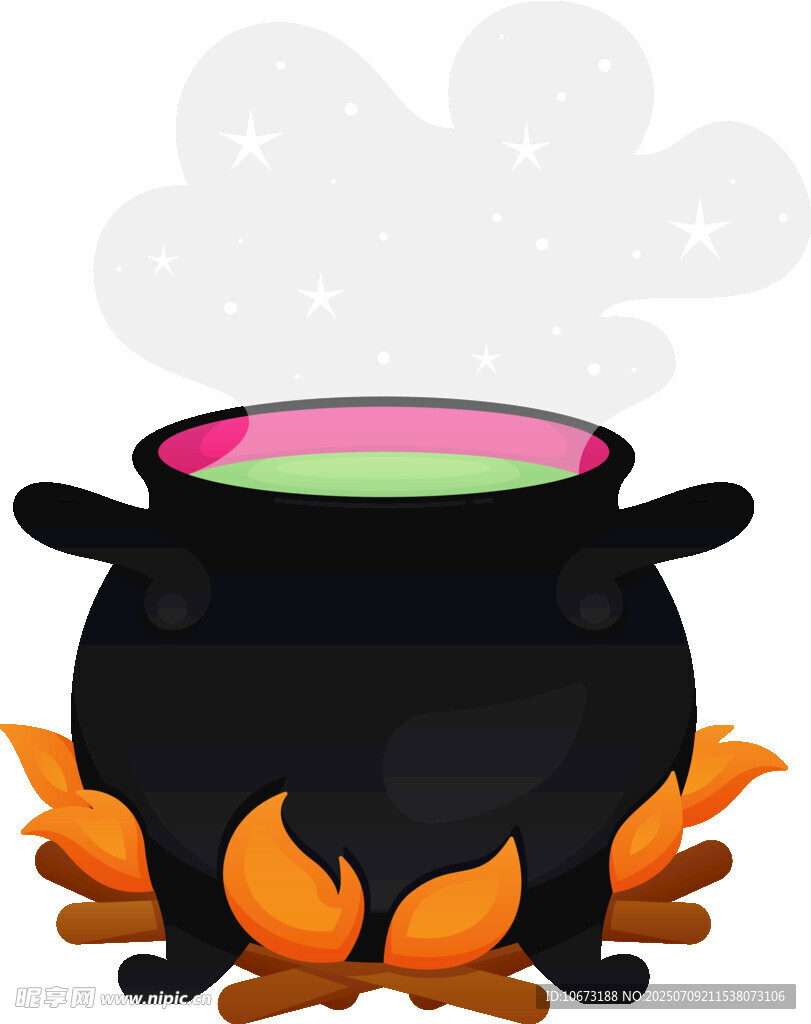 魔法黑锅煮神秘药水