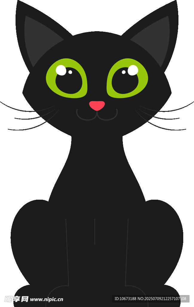 可爱黑猫卡通形象