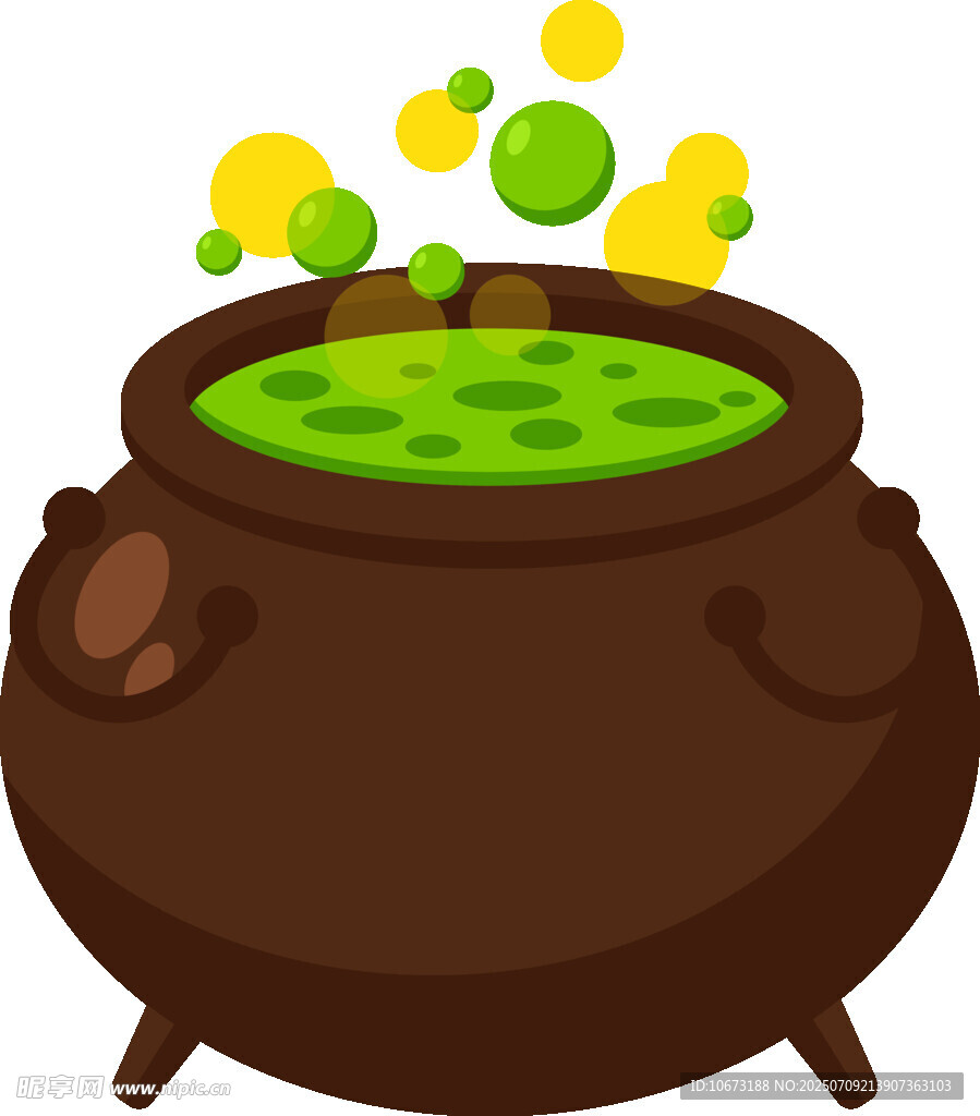 魔法绿药水的神秘大锅