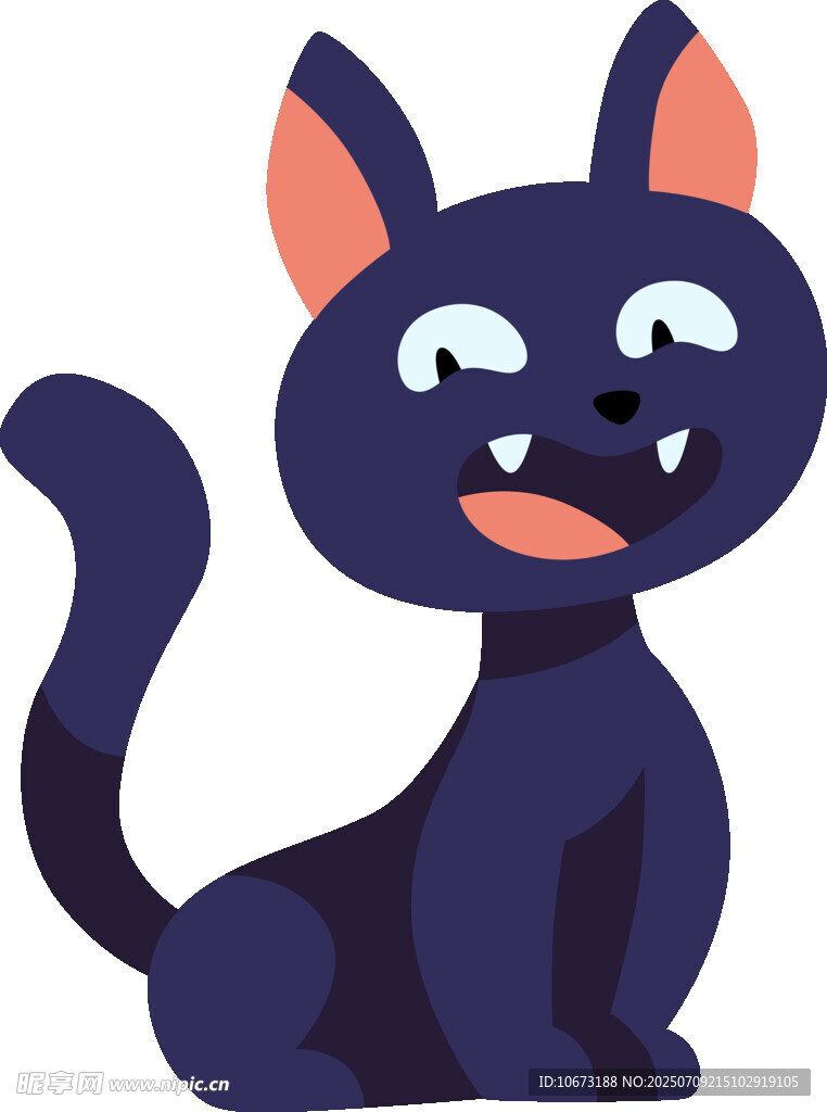 可爱黑猫俏皮表情