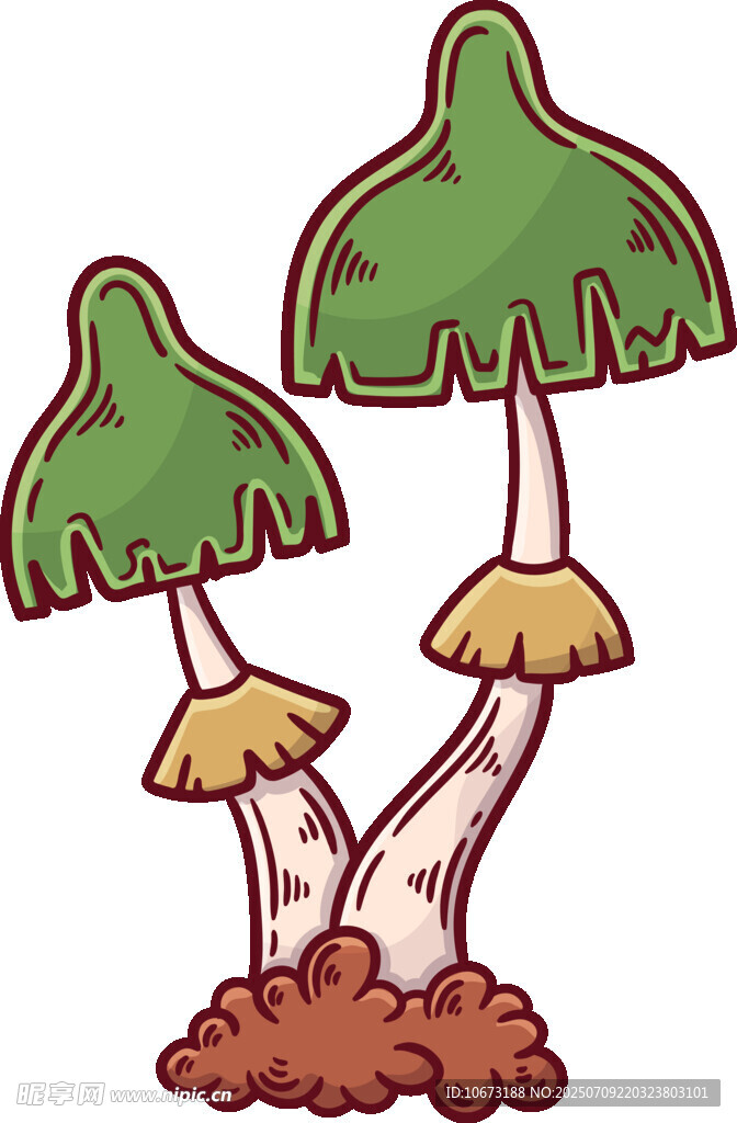 卡通蘑菇插画