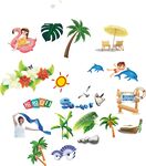夏日海滩度假元素集合