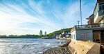 乍浦海滨城市岸边美丽景致