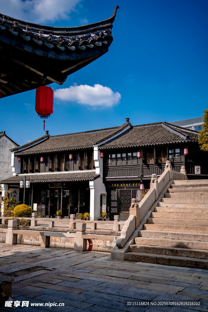 平湖中式古建筑庭院景观