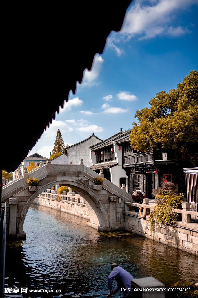 平湖江南水乡石桥古建筑美景