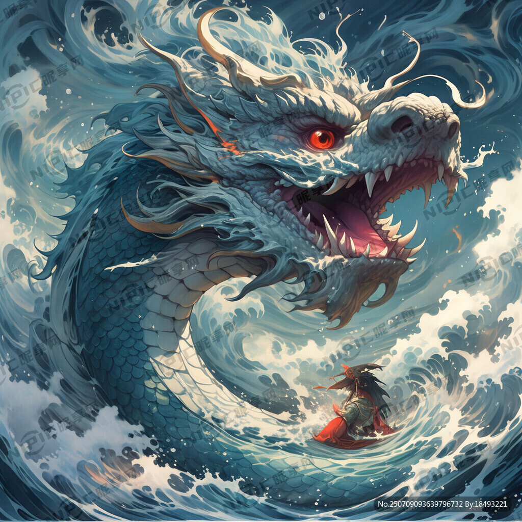 海龙吐水 双龙 一条大一条小