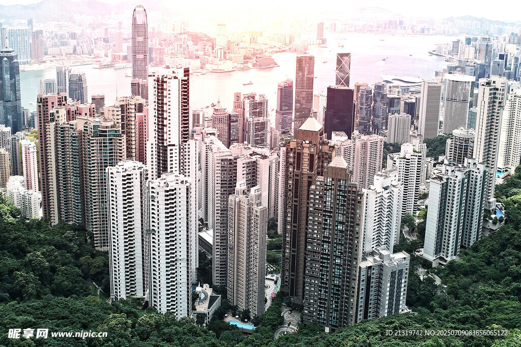 繁华都市高楼林立景观