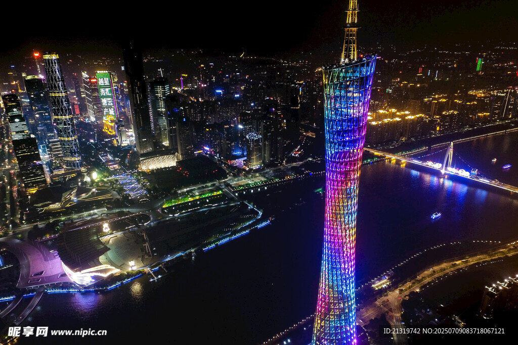 广州塔璀璨夜景俯瞰
